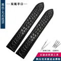 Bracelet montre cuir crocodile 14 à 25 mm – Couleur du bracelet Black-no buckle