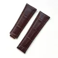 Bracelet montre cuir crocodile 20 mm pour Rolex – Band Color Brown-No buckle