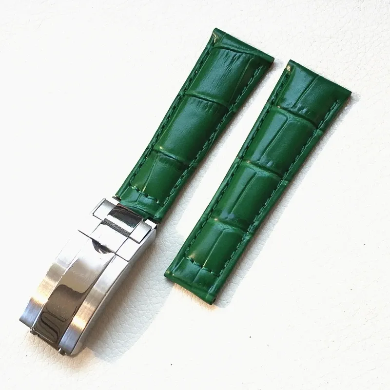 Bracelet montre cuir crocodile 20 mm pour Rolex