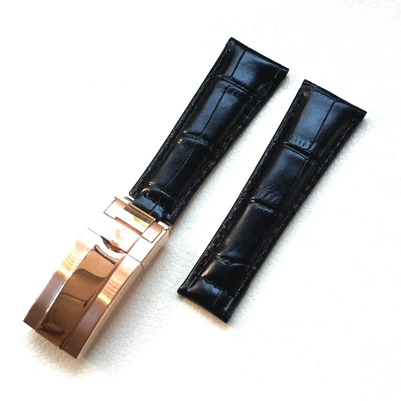Bracelet montre cuir crocodile 20 mm pour Rolex