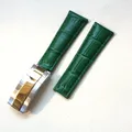 Bracelet montre cuir crocodile 20 mm pour Rolex – Band Color green-silver gold