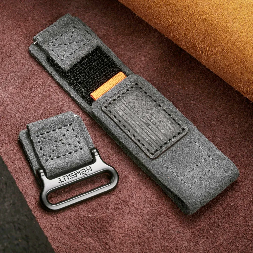 Bracelet montre cuir daim 20 à 22 mm pour Huawei