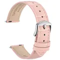 Bracelet montre cuir façon alligator 12 à 20 mm – Couleur du bracelet Light Pink-Silver