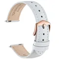 Bracelet montre cuir façon alligator 12 à 20 mm – Couleur du bracelet White-Rosegold