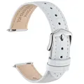 Bracelet montre cuir façon alligator 12 à 20 mm – Couleur du bracelet White-Silver