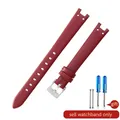 Bracelet montre cuir femme Anne Klein 12x6 mm étanche – Couleur du bracelet Red-Steel-K12
