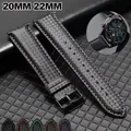 Bracelet montre cuir fibre carbone 20 à 22 mm pour Galaxy Watch – 1