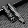 Bracelet montre cuir fibre carbone 20 à 22 mm pour Galaxy Watch – Couleur du bracelet Black Black