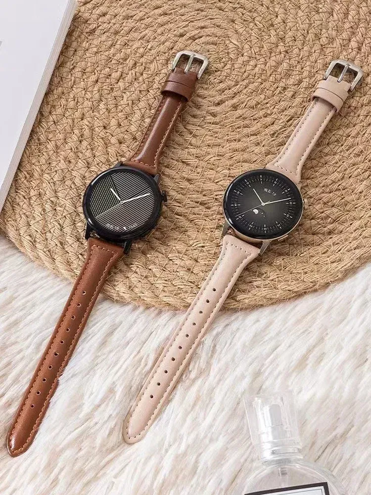 Bracelet montre cuir fin 20 à 22 mm pour Samsung Galaxy