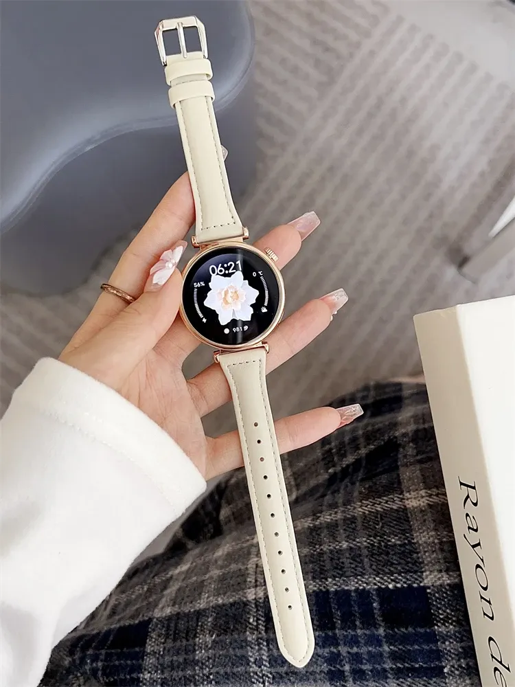 Bracelet montre cuir fin 20 à 22 mm pour Samsung Galaxy