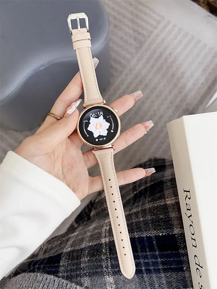 Bracelet montre cuir fin 20 à 22 mm pour Samsung Galaxy