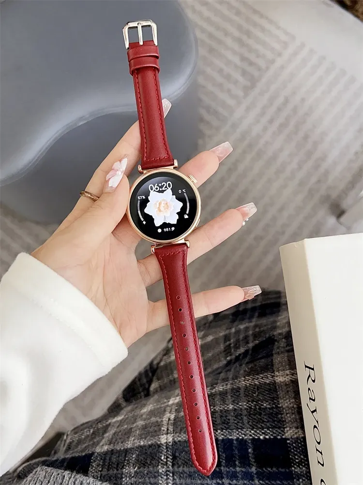Bracelet montre cuir fin 20 à 22 mm pour Samsung Galaxy