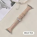 Bracelet montre cuir fin 38 à 49 mm pour Apple Watch – Couleur du bracelet 1 Cream apricot