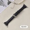 Bracelet montre cuir fin 38 à 49 mm pour Apple Watch – Couleur du bracelet 7 black