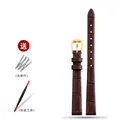 Bracelet montre cuir fin croco 6 à 16 mm – Band Color A brown-gold