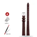 Bracelet montre cuir fin croco 6 à 16 mm – Band Color A brown-silver