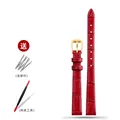 Bracelet montre cuir fin croco 6 à 16 mm – Band Color A red-gold