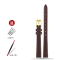Bracelet montre cuir fin croco 6 à 16 mm – Band Color B brown-gold