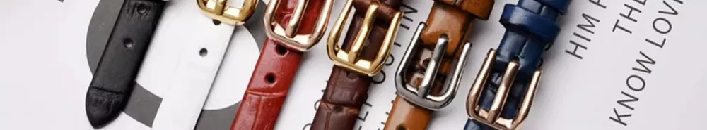 Bracelet montre cuir fin croco 6 à 16 mm
