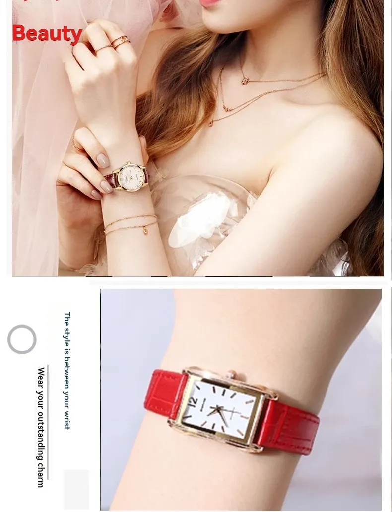Bracelet montre cuir fin croco 6 à 16 mm