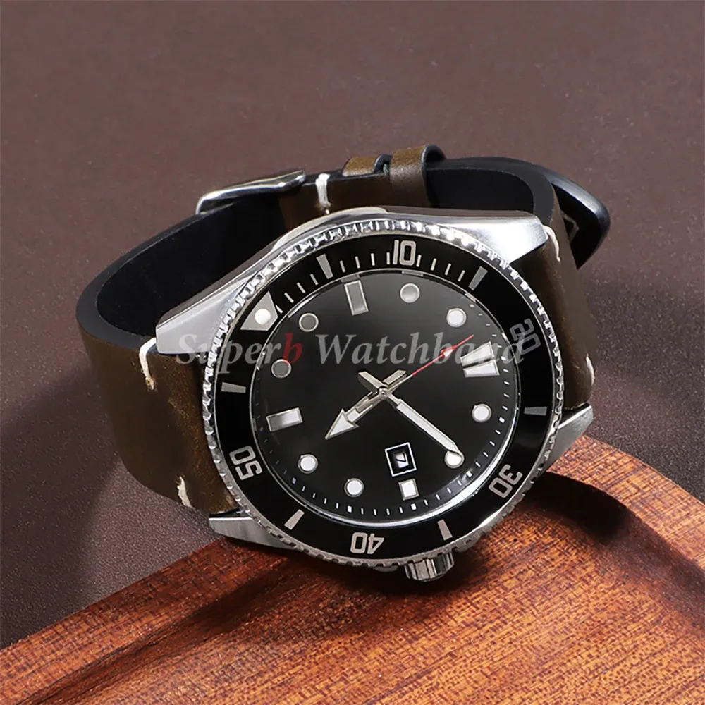 Bracelet montre cuir huilé 18 à 24 mm pour Seiko et Omega