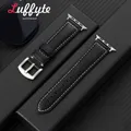 Bracelet montre cuir huilé 38 à 49 mm pour Apple Watch – Couleur du bracelet Black