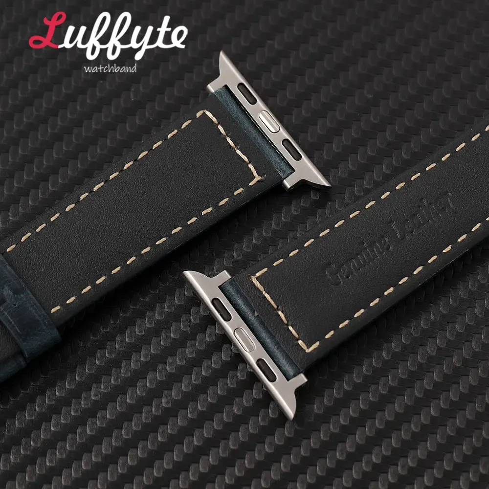 Bracelet montre cuir huilé 38 à 49 mm pour Apple Watch