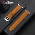 Bracelet montre cuir huilé 38 à 49 mm pour Apple Watch – Couleur du bracelet Light Brown