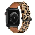 Bracelet montre cuir léopard Apple Watch 38 à 49 mm – Couleur du bracelet Leopard 14 Black