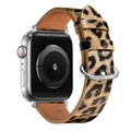 Bracelet montre cuir léopard Apple Watch 38 à 49 mm – Couleur du bracelet Leopard 14 Silver
