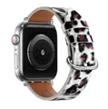 Bracelet montre cuir léopard Apple Watch 38 à 49 mm – Couleur du bracelet Leopard 15 Silver
