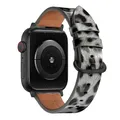 Bracelet montre cuir léopard Apple Watch 38 à 49 mm – Couleur du bracelet Leopard 16 Black