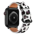 Bracelet montre cuir léopard Apple Watch 38 à 49 mm – Couleur du bracelet Leopard 17 Black