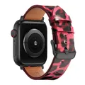 Bracelet montre cuir léopard Apple Watch 38 à 49 mm – Couleur du bracelet Leopard 2 Black