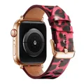 Bracelet montre cuir léopard Apple Watch 38 à 49 mm – Couleur du bracelet Leopard 2 RoseGold