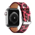 Bracelet montre cuir léopard Apple Watch 38 à 49 mm – Couleur du bracelet Leopard 2 Silver