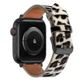 Bracelet montre cuir léopard Apple Watch 38 à 49 mm – Couleur du bracelet Leopard 3 Black