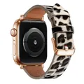 Bracelet montre cuir léopard Apple Watch 38 à 49 mm – Couleur du bracelet Leopard 3 RoseGold
