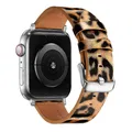Bracelet montre cuir léopard Apple Watch 38 à 49 mm – Couleur du bracelet Leopard 4 Silver
