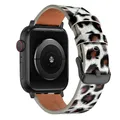 Bracelet montre cuir léopard Apple Watch 38 à 49 mm – Couleur du bracelet Leopard 5 Black