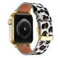Bracelet montre cuir léopard Apple Watch 38 à 49 mm – Couleur du bracelet Leopard 5 Gold