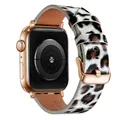 Bracelet montre cuir léopard Apple Watch 38 à 49 mm – Couleur du bracelet Leopard 5 RoseGold