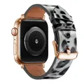 Bracelet montre cuir léopard Apple Watch 38 à 49 mm – Couleur du bracelet Leopard 6 RoseGold