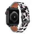 Bracelet montre cuir léopard Apple Watch 38 à 49 mm – Couleur du bracelet Leopard 7 Black