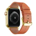Bracelet montre cuir léopard Apple Watch 38 à 49 mm – Couleur du bracelet Lion 1 Gold