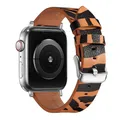 Bracelet montre cuir léopard Apple Watch 38 à 49 mm – Couleur du bracelet Tiger 1 Silver