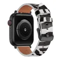 Bracelet montre cuir léopard Apple Watch 38 à 49 mm – Couleur du bracelet Tiger 2 Black