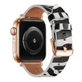 Bracelet montre cuir léopard Apple Watch 38 à 49 mm – Couleur du bracelet Tiger 2 RoseGold