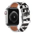 Bracelet montre cuir léopard Apple Watch 38 à 49 mm – Couleur du bracelet Tiger 2 Silver