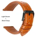 Bracelet montre cuir mollet souple 18 à 23 mm – Couleur du bracelet Brun clair B